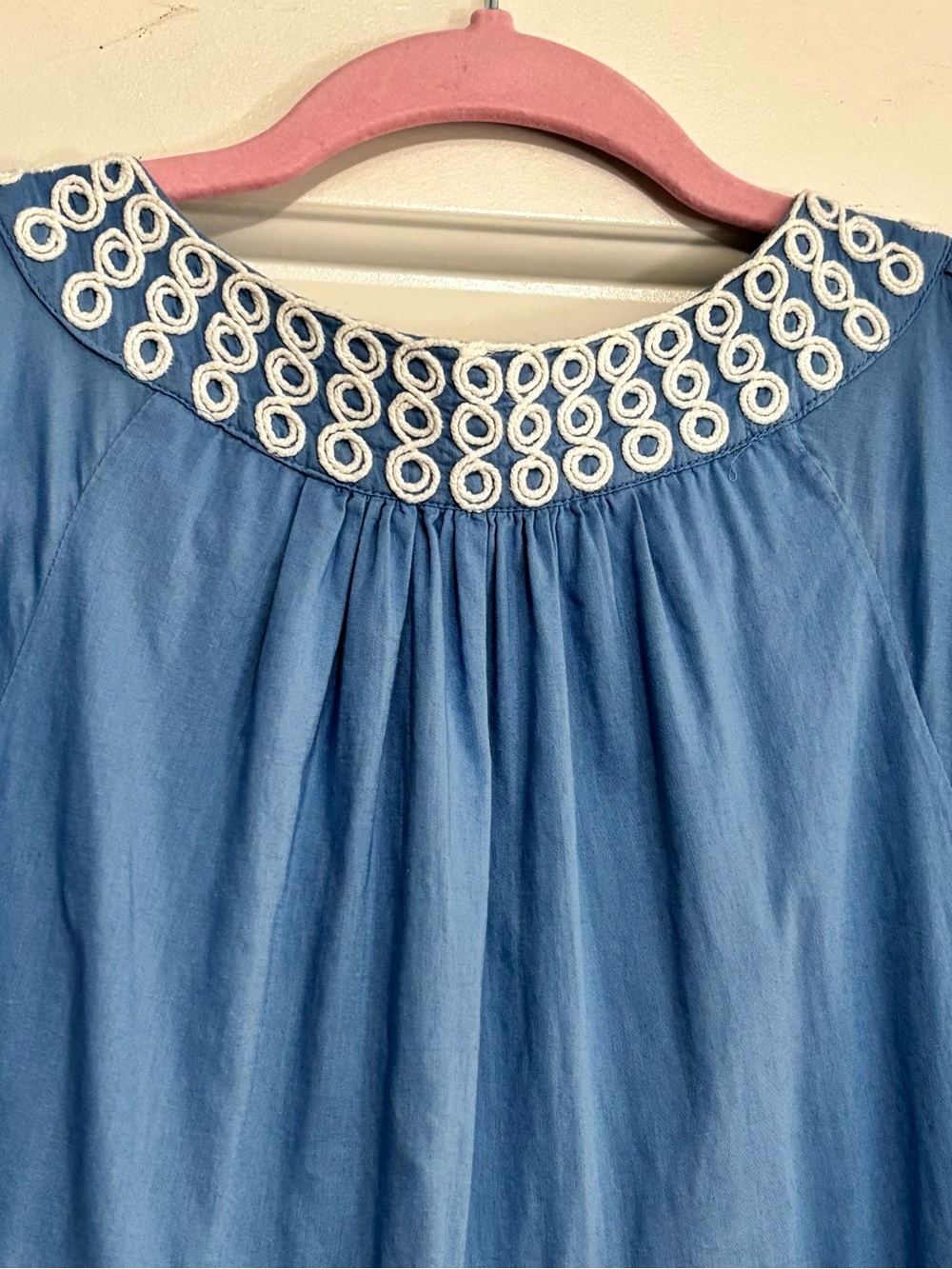 Boden 100% cotton Tiered Midi Dress with Embroidered Neckline, size 4 - Picture 9 of 9